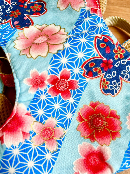 Arnés de tela japonesa para perros y gatos M