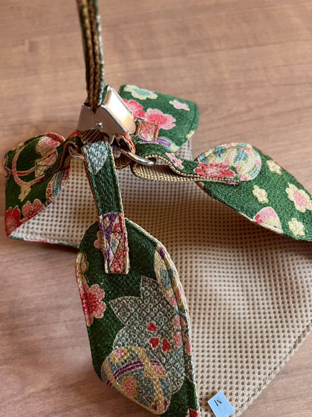 Arnés de tela japonesa para perros y gatos M Chirimen