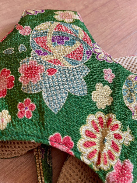 Arnés de tela japonesa para perros y gatos M Chirimen