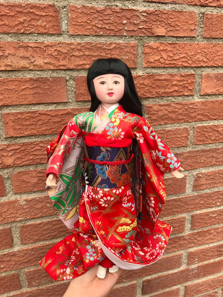 Auténtica muñeca japonesa 　Yamachan　(Hand-crafted Japanese doll)　日本人形「やまちゃん」